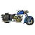 Enfeite Motocicleta Chopper Azul em Metal - Imagem 1