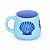 Caneca 3 corais Color Azul em Cerâmica 400 ml - Imagem 5