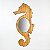 Espelho Cavalo Marinho Marrom - Imagem 1
