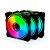 Kit com 3 Fans Gamer One Power Radiant X3 com Controladora ARGB – Preto - Imagem 1