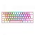 Teclado Gamer Redragon Fizz Rainbow K617-RGB-WP Switch Azul Layout 60% - Branco Rosa - Imagem 1
