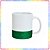 CANECA CERAMICA BRANCO COM GLITTER NA BASE VERDE PARA SUBLIMAÇÃO LIVE 325 ML (3310) - Imagem 1