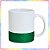 CANECA CERAMICA BRANCO COM GLITTER NA BASE VERDE PARA SUBLIMAÇÃO 325 ML - KIT COM 6 UNIDADES - Imagem 2