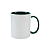 Caneca Cerâmica Alça Interior Verde Escuro Para Sublimação LIVE 325ml (1939) - Imagem 1
