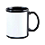 Caneca Cerâmica 325ml Preto/Tarja Branco Para Sublimação JKB (J10124) - Imagem 1
