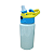 Squeeze De Aluminio Infantil Branco Com Tampa Amarela e Azul 500ml - Imagem 1