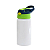 Squeeze De Aluminio Infantil Branco Com Tampa Azul e  Verde  500ml - Imagem 1