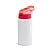 Squeeze De Alumínio Infantil Branco Com Tampa Rosa e Vermelho 500ml - Imagem 1