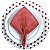 Capa para Sousplat Poá Branco/Vermelho 35cmx35cm – 4 unids - Imagem 2