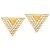 Brinco Ouro Triângulo Com Zircônia - Imagem 1