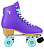 Traxart Patins Quad FOXXY Roxo - 58mm X 32mm ABEC-5 - Imagem 1