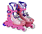 Patins inline Micro Skate FUTURE / infantil ajustável - rosa COM LED / 29 ao 32 - Imagem 1