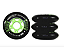 Traxart Rodas Roadster 80mm / Preto com cubo verde (4 unidades) - Imagem 1
