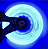 Roda de LED Flying Eagle Lazer Wheelz - Azul 80mm (1  unidade) - Imagem 1