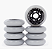Rodas HD Inline Tyres - 80mm / 85A - Cinza (8 Unidades) - Imagem 1