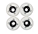 Rodas HD Inline 80mm 85a Branca Sky (8 unidades) - Imagem 1