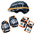 Kit de proteção infantil Jurassic World / com capacete - (envio do RS) - Imagem 1
