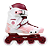 Traxart Patins Mesh Branco/pink - 80mm Abec-9 Cromo - Imagem 1