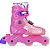 Patins Micro Future Infantil Ajustável Kit Combo / LED - Rosa Plum / 21 ao 32 - Imagem 9