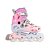 Patins Inline Cosmo JOY PRO Infantil Ajustável - Rosa / LED - 24 AO 36 - Imagem 1