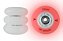Traxart  Rodas Branca com Led vermelho - 72mm (4 unidades) - Imagem 1