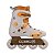 Patins Cosmo TG Beige/Brown - Base Rocker Abec-9 - Imagem 1