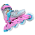 Patins Traxart Infantil Starlight Rosa Com Rodas Led -abec-9 - Imagem 5