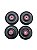 Rodas Flying Eagle 80mm 85a com rolamentos abec7 - preta fosca (4 rodas) - Imagem 1