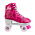 Patins Quad Traxart Jolly Pink V3 - 58mm X 32mm Abec-7 - Imagem 1