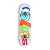 Skate Colors Collagem 8.0 Branco - Abec 11 / Truck Aluminio - Imagem 1