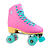 Patins Traxart Foxxy Rosa E Azul - 58mm X 32mm Abec-5 - Imagem 2