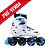 PRÉ-VENDA: Patins Inline Flying Eagle Nadia ND – Infantil / Juvenil – Ajustável / Azul: 26 ao 40 - Imagem 1