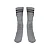 MEIA CANO ALTO CINZA COM PRETO DY-118 - Imagem 2