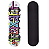Skate Traxart Intermediário Wall Design Colorido DX-039 Shape 8" - Imagem 2