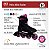 Patins Traxart Traxion Passeio Fitness - Preto com Pink Rodas 80mm - Imagem 3