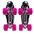 Traxart Patins Quad Bellaz - Preto com pink - 42/43 - Imagem 5