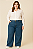 Calça Jeans Escura Ajustável Plus Size - Imagem 1