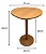 Mesa Monopé Orgânica De Madeira Canto Cama Alt. 65cm - Mel - Imagem 3