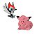 Pokémon - 2 mini figuras - Pikipek e Clefairy - Imagem 1