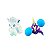 Pokémon - 2 mini figuras - Alolan Vulpix e Cabrawler - Imagem 1