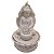 Fonte Buda Sidarta Meditação Folha de Pó de Mármore Branca 20cm - Imagem 1