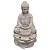 Fonte Buda Sidarta Meditação Flor de Lótus Pó de Mármore Branca 30cm - Imagem 1