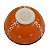 Bowl Turco Pintado de Cerâmica Laranja Estampado 8cm (Pinturas Diversas) - Imagem 2