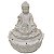 Fonte Buda Sidarta Meditação Flor de Lótus Pó de Mármore Branca 26cm - Imagem 1