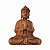 Escultura Buda Sidarta Madeira Suar Importada de Bali 20cm - Imagem 1