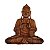 Escultura de Buda Sidarta de Madeira Suar Mudra Equilíbrio 35cm - Imagem 1