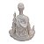 Escultura de São Francisco de Assis Branca de Pó de Mármore 20cm - Imagem 3