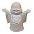 Escultura Monge da Gratidão de Pó de Mármore Branco 25cm - Imagem 1