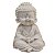 Escultura Monge Oração com Terço de Pó de Mármore Branco 15cm - Imagem 1