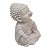 Escultura Monge Felicidade c/Terço de Pó de Mármore 15cm - Imagem 3